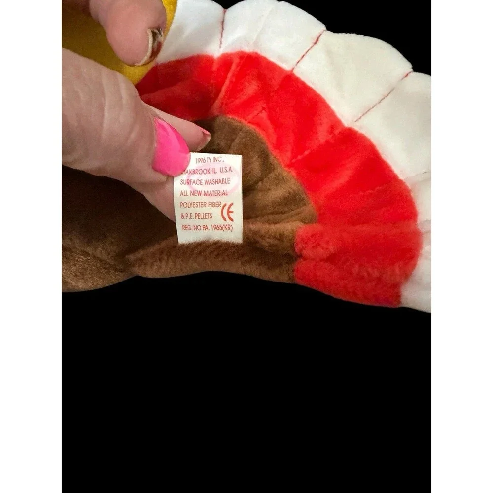 2 TY Beanie Babies – GOBBLES the Turkey (5.5 in) With Hang Tags Retired